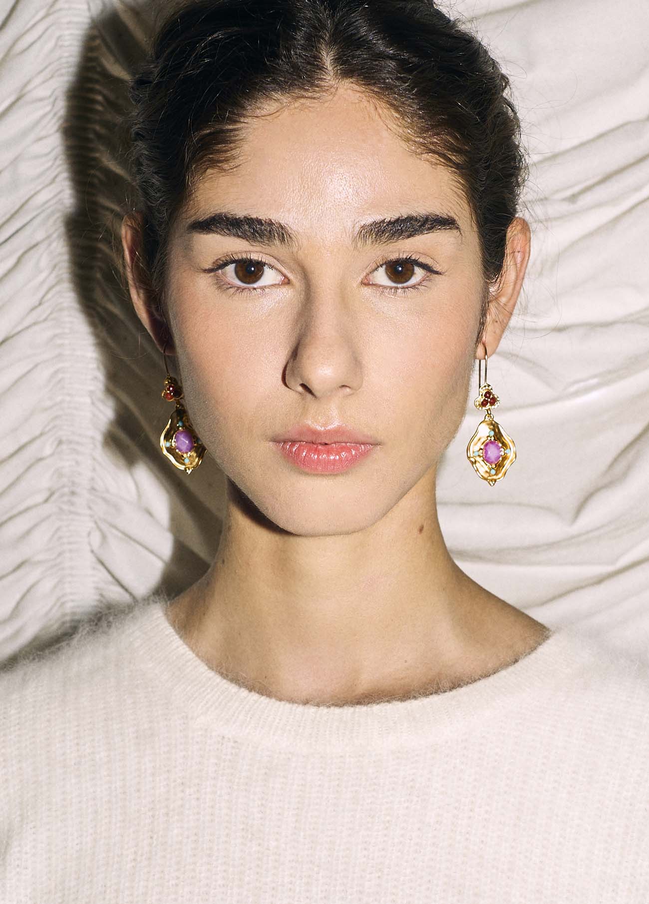 Boucles D'Oreilles Pitiusa Lila