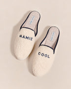 Les Chaussons Mamie Cool En Laine Bouclette - Angarde X Émoi Émoi