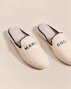 Les Chaussons Mamie Cool En Laine Bouclette - Angarde X Émoi Émoi