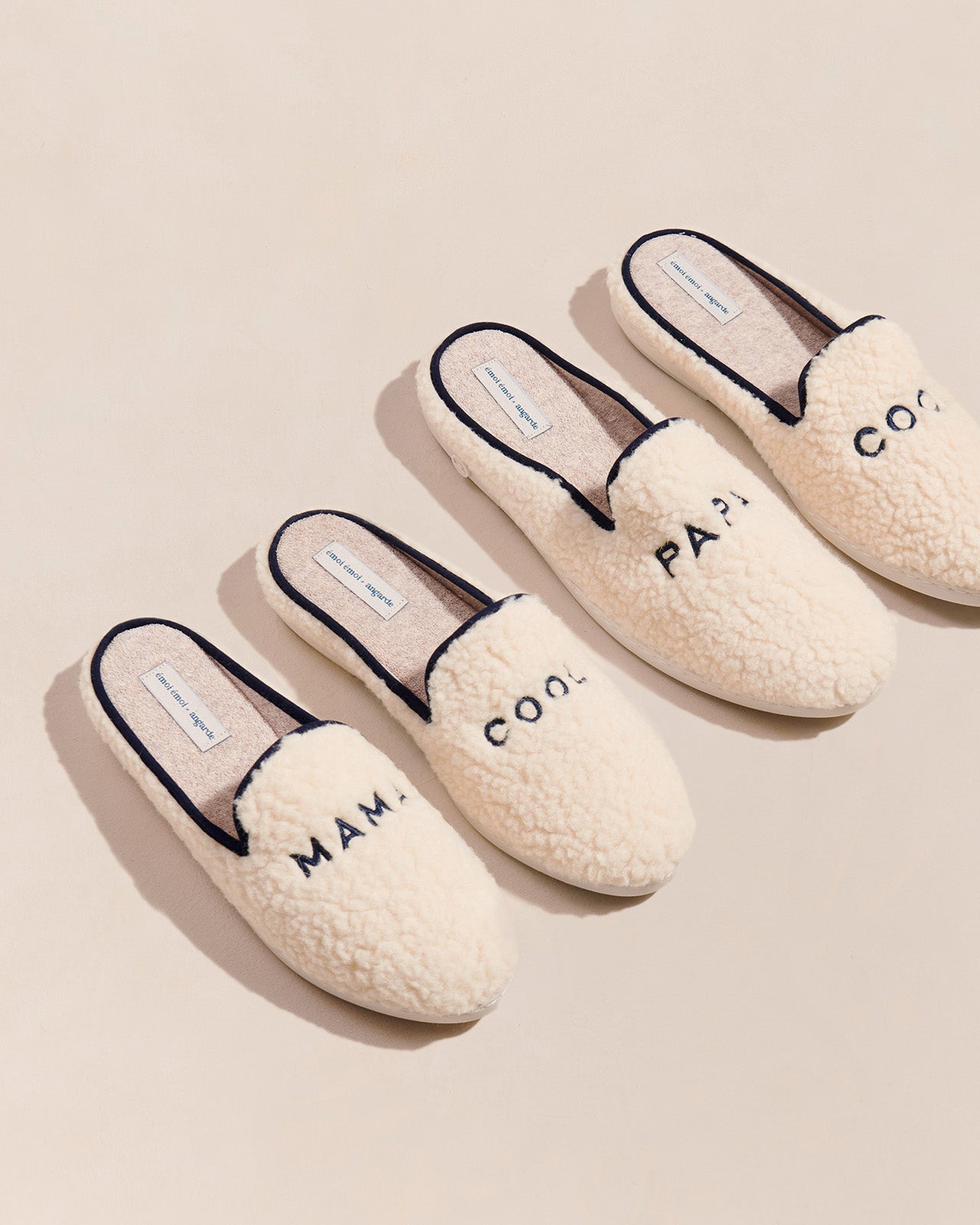 Les Chaussons Papa Cool En Laine Bouclette - Angarde X Émoi Émoi
