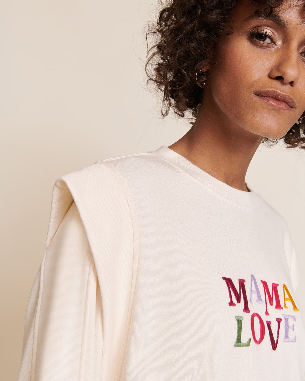 Le Sweat Club Mama Love En Coton Bio - Crème