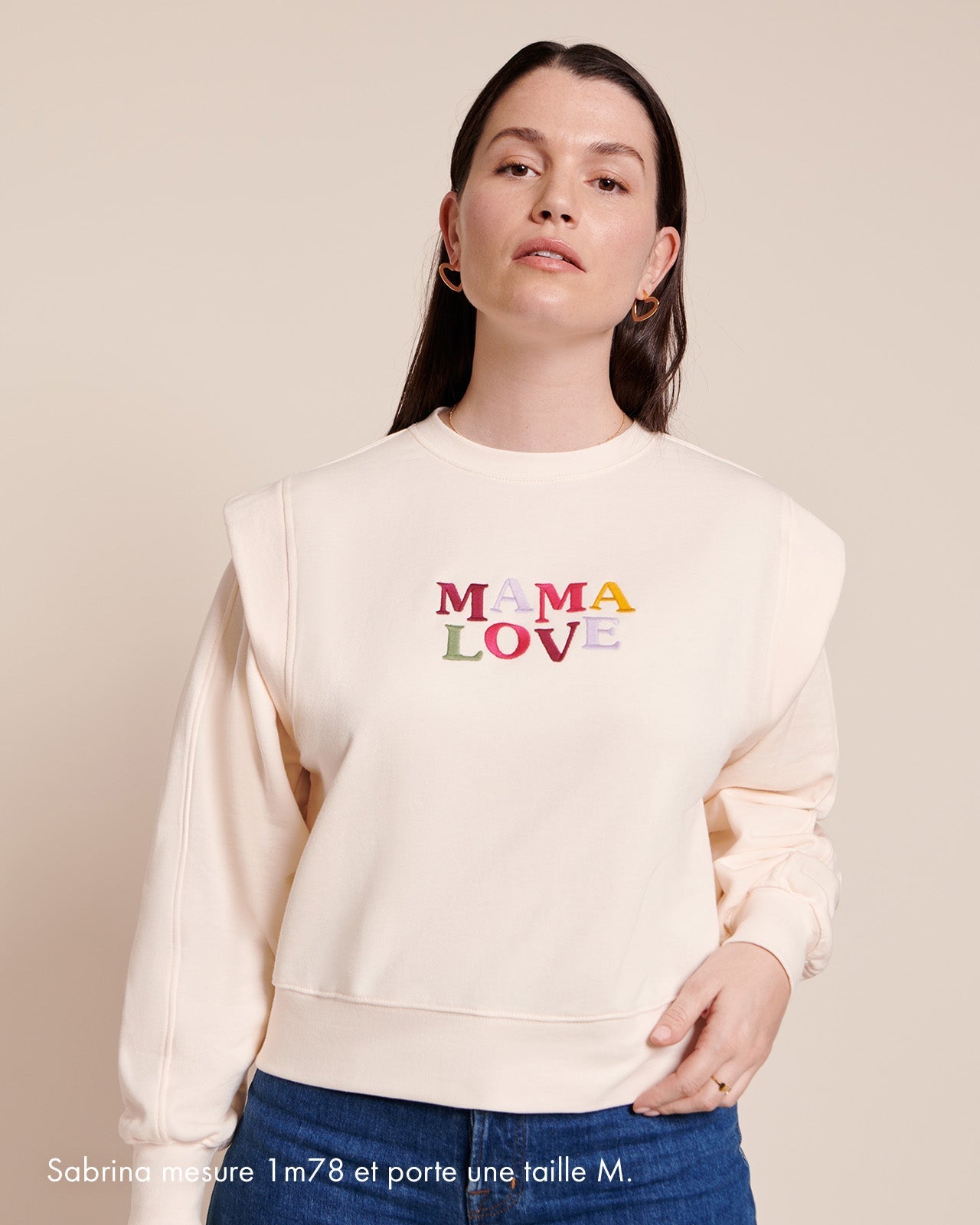 Le Sweat Club Mama Love En Coton Bio - Crème
