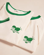 Le T-Shirt Coeur Le Parrain En Coton Bio - Crème