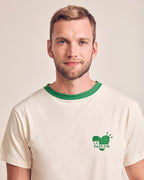 Le T-Shirt Coeur Le Parrain En Coton Bio - Crème