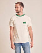 Le T-Shirt Coeur Le Parrain En Coton Bio - Crème