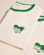 Le T-Shirt Coeur Mamie Chérie En Coton Bio - Crème