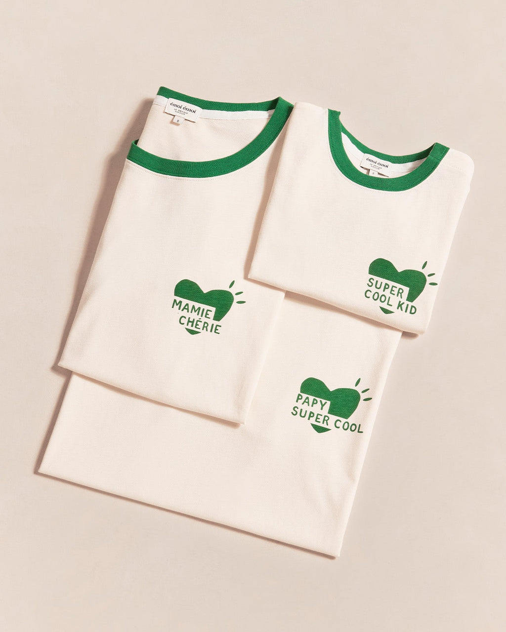 Le T-Shirt Coeur Super Cool Kid En Coton Bio - Crème