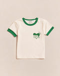 Le T-Shirt Coeur Super Cool Kid En Coton Bio - Crème