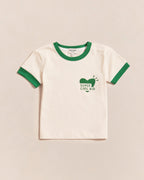 Le T-Shirt Coeur Super Cool Kid En Coton Bio - Crème