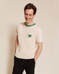 Le T-Shirt Coeur Le Parrain En Coton Bio - Crème