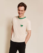 Le T-Shirt Coeur Le Parrain En Coton Bio - Crème