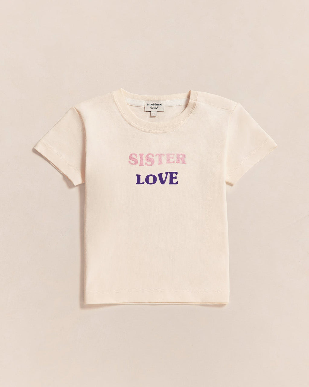 Le T-Shirt Sister Love En Coton Bio - Crème