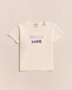 Le T-Shirt Sister Love En Coton Bio - Crème