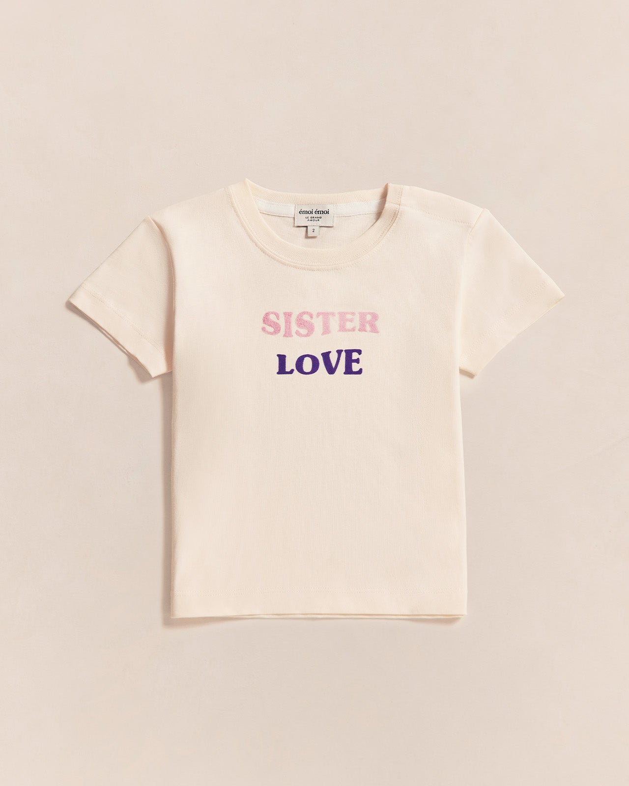 Le T-Shirt Sister Love En Coton Bio - Crème