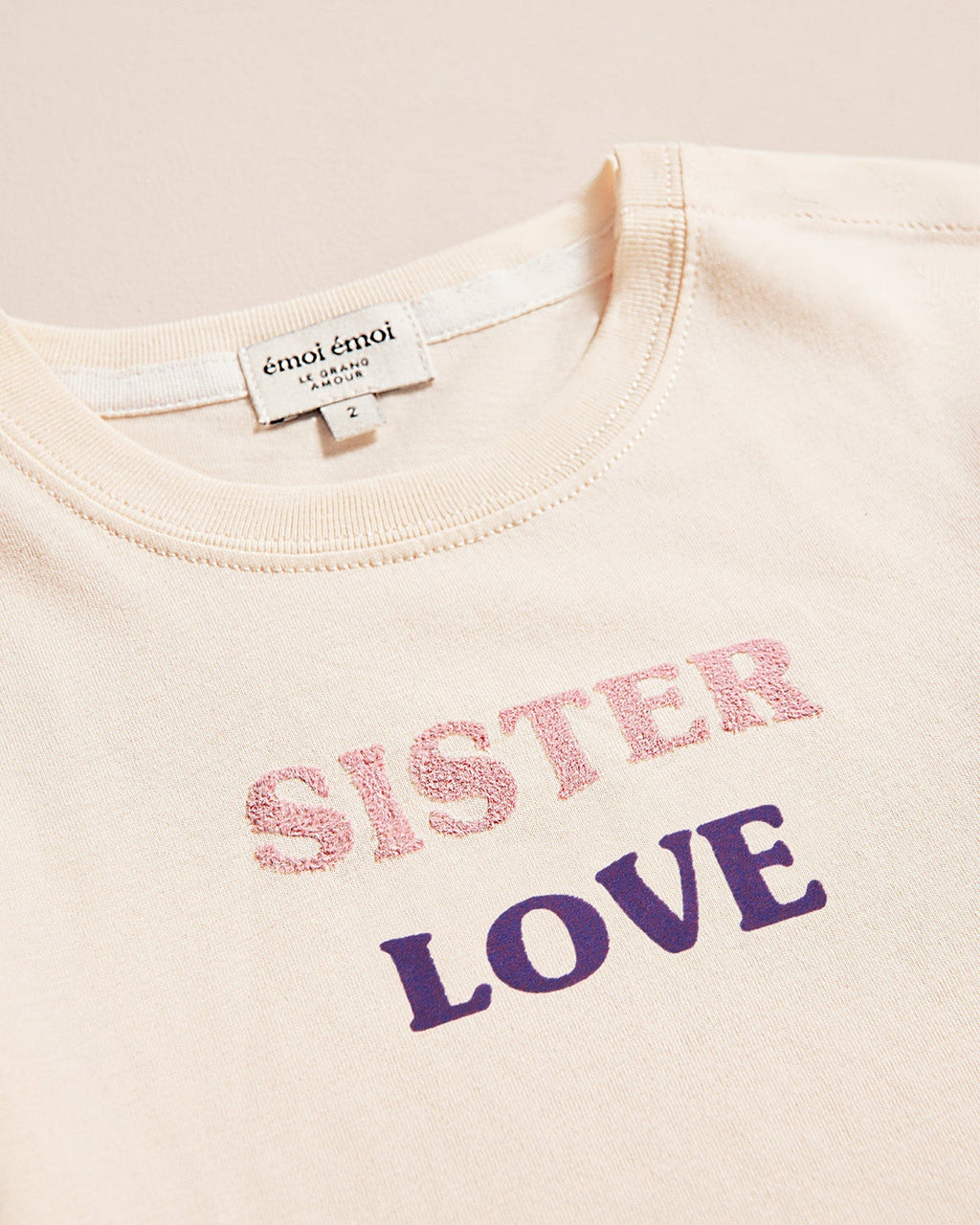 Le T-Shirt Sister Love En Coton Bio - Crème