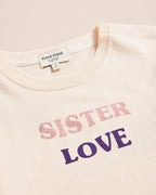 Le T-Shirt Sister Love En Coton Bio - Crème