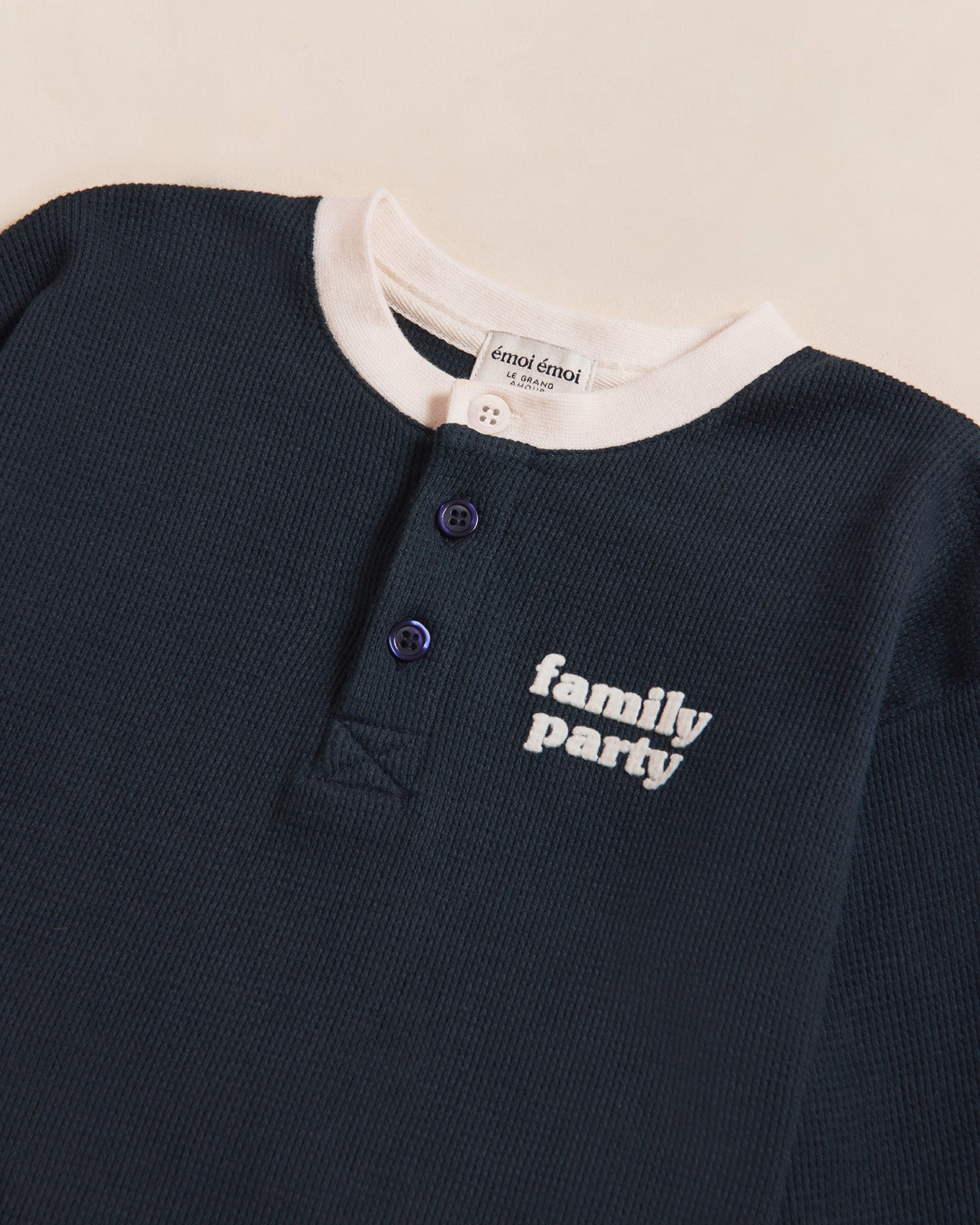 Le Pyjama Family Party Enfant En Coton Bio Nid D'Abeille - Charbon