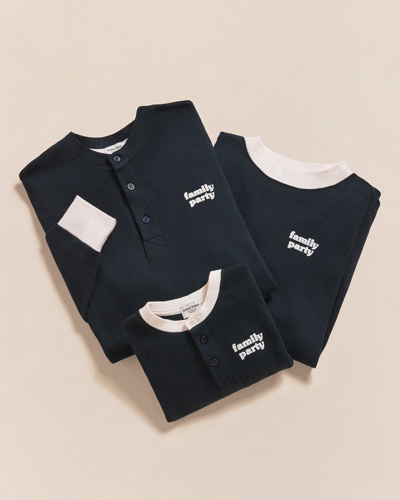 Le Pyjama Family Party Homme En Coton Bio Nid D'Abeille - Charbon