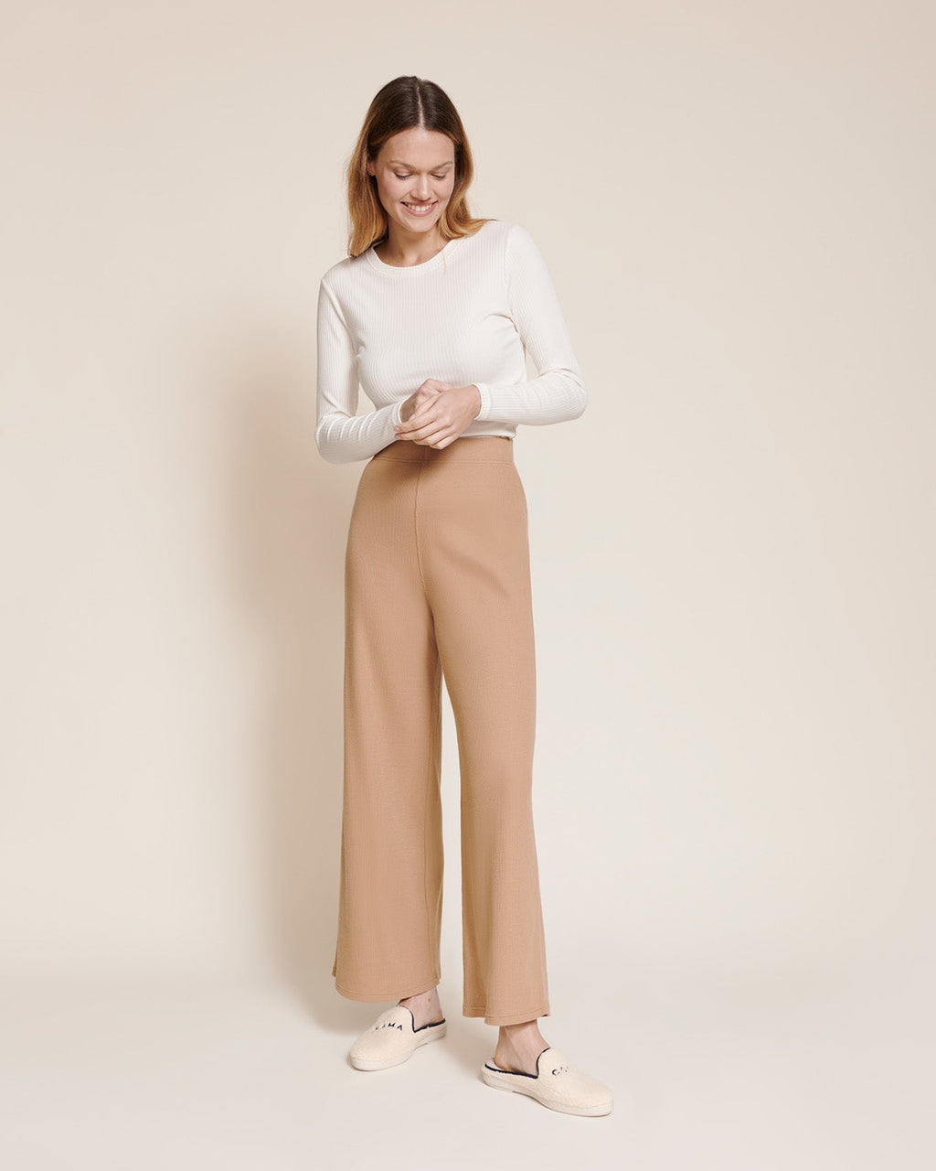 Le Bas De Pyjama Femme En Coton Bio - Praliné