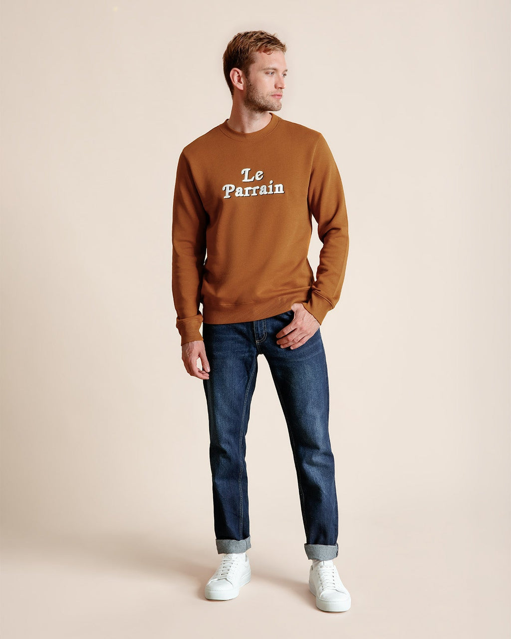 Le Sweat Le Parrain En Coton Bio - Caramel