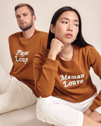 Le Sweat Papa Loup En Coton Bio - Caramel