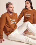 Le Sweat Papa Loup En Coton Bio - Caramel