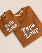 Le Sweat Papa Loup En Coton Bio - Caramel
