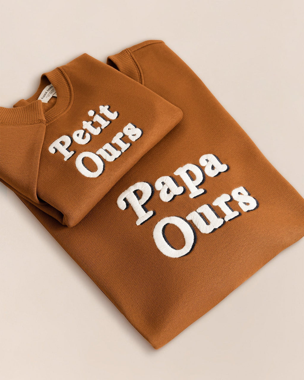 Le Sweat Papa Ours En Coton Bio - Caramel