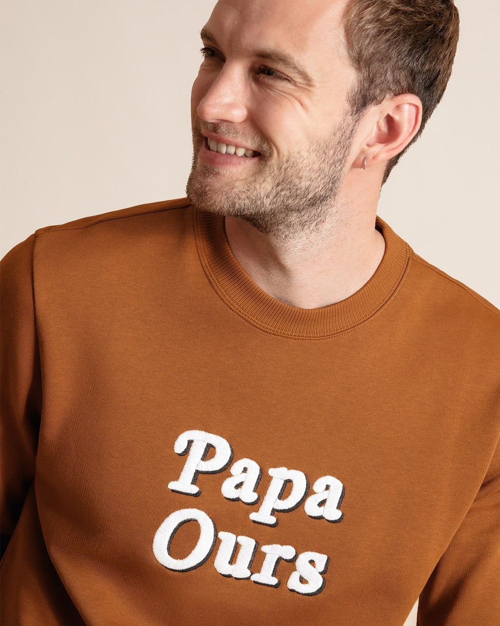 Le Sweat Papa Ours En Coton Bio - Caramel