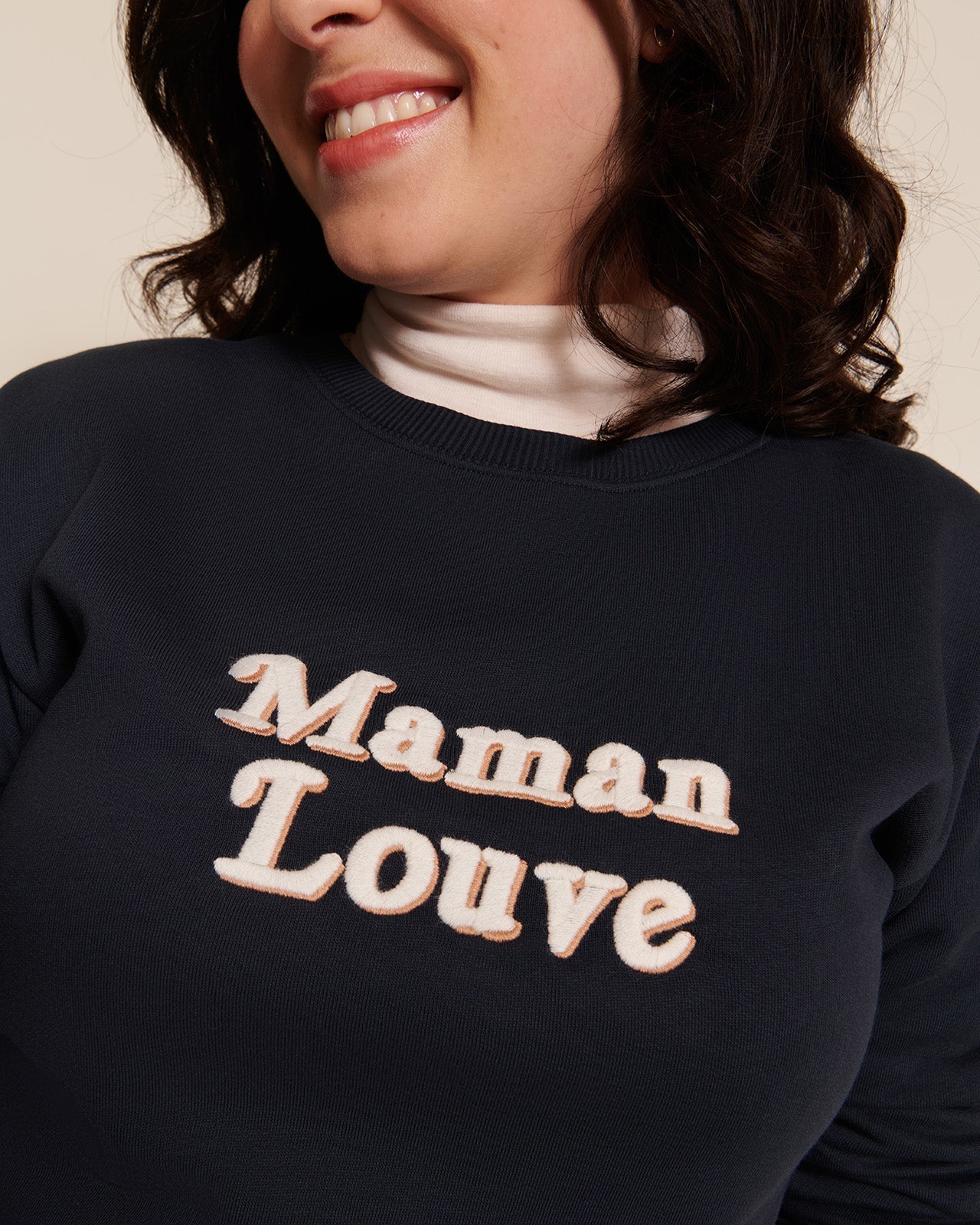 Le Sweat Maman Louve En Coton Bio - Charbon