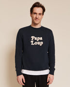 Le Sweat Papa Loup En Coton Bio - Charbon