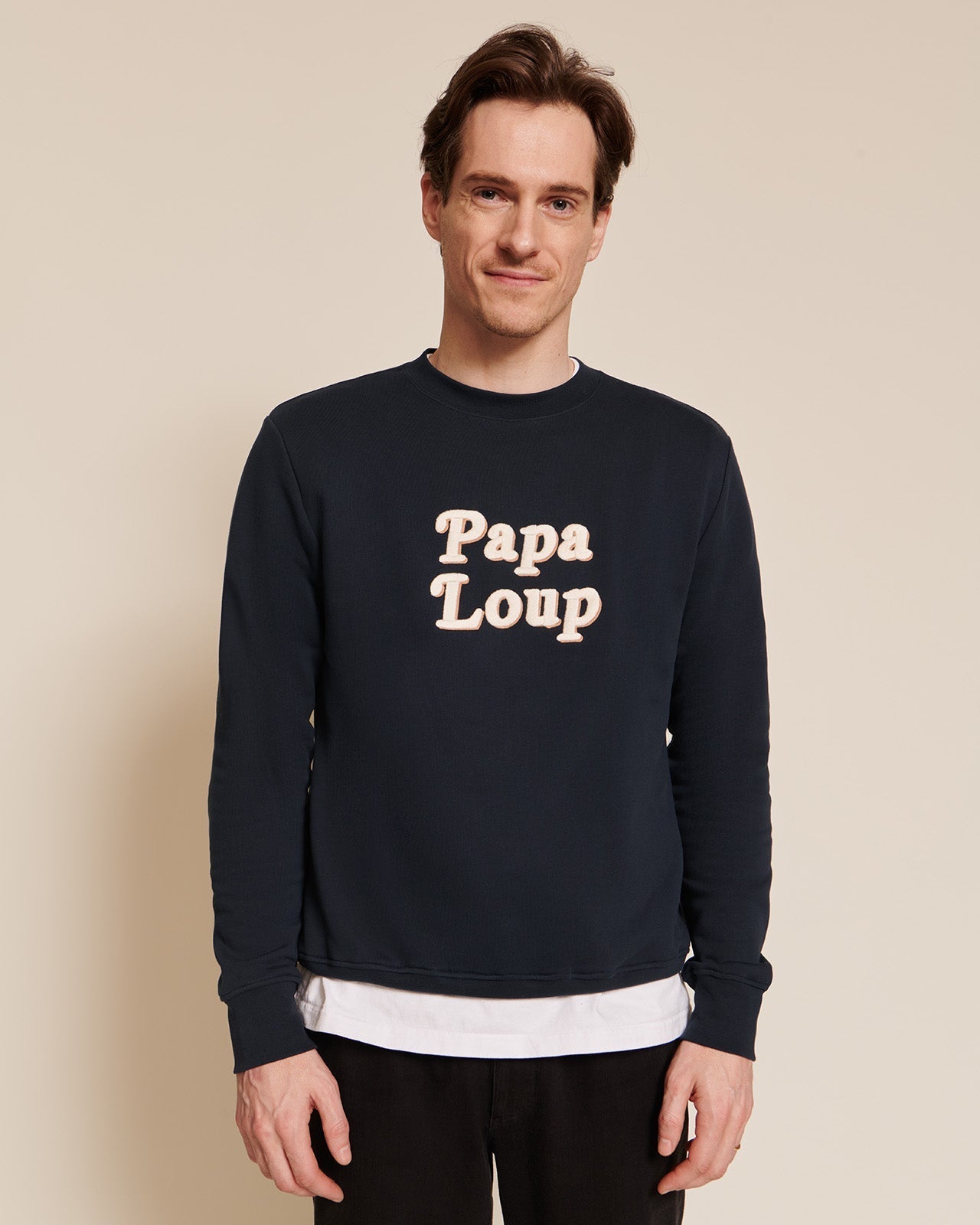 Le Sweat Papa Loup En Coton Bio - Charbon