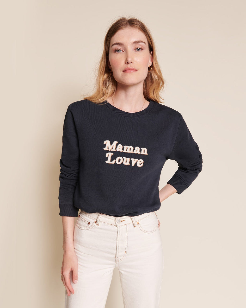 Le Sweat Maman Louve En Coton Bio - Charbon