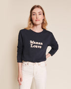 Le Sweat Maman Louve En Coton Bio - Charbon