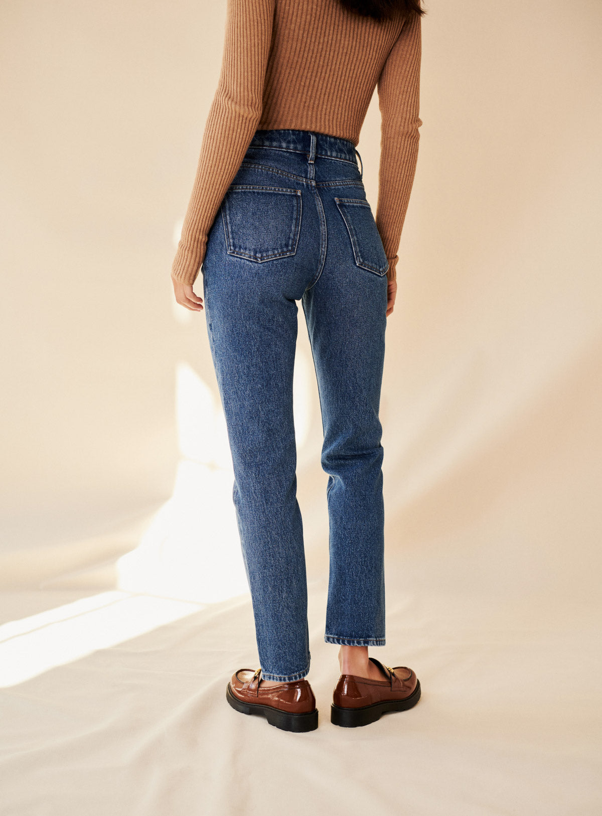JEAN DROIT BLEU PHOEBE PETITE MENDIGOTE
