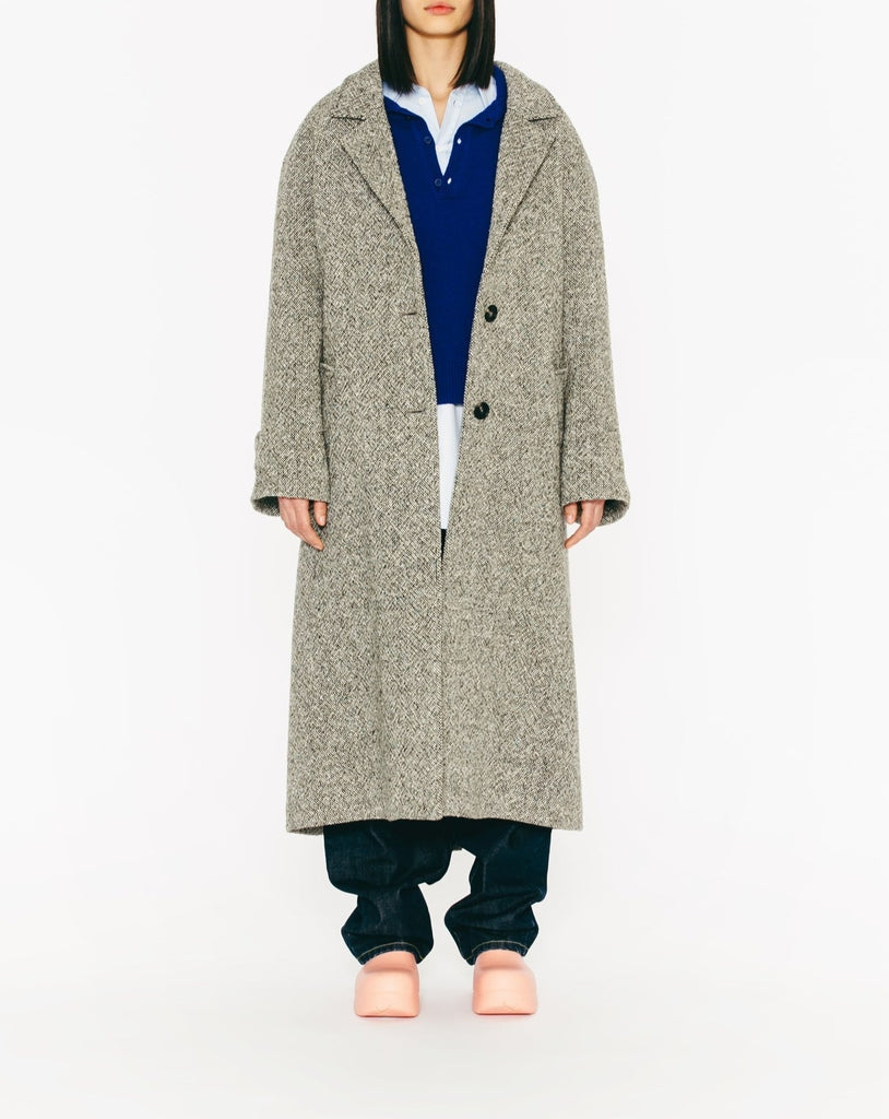 Margaux Lonnberg - Manteau Randal - Tweed Light Greeen