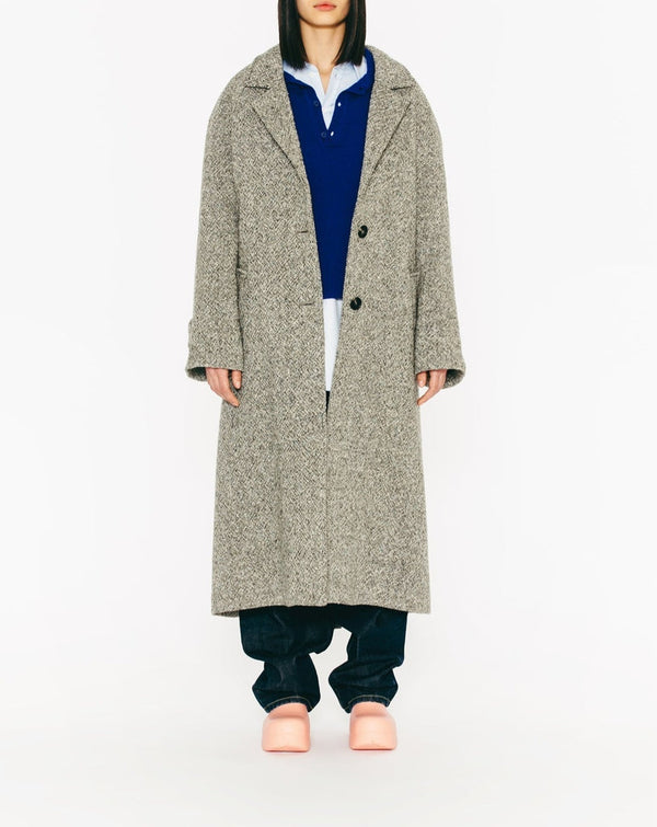 Margaux Lonnberg - Manteau Randal - Tweed Light Greeen
