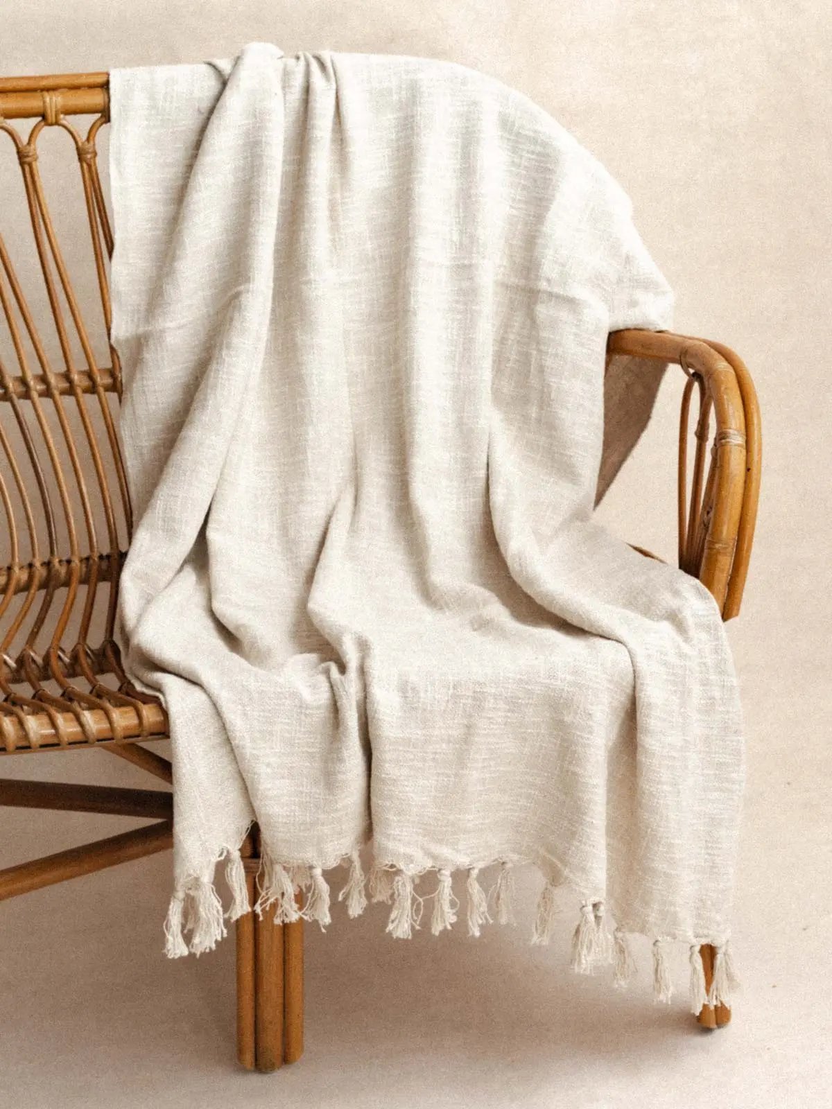 Plaid Khadi - Ivoire - 120x180cm - kirane