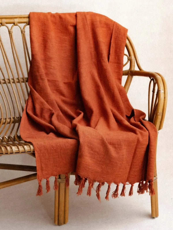 Plaid Khadi - Pumpkin - 120x180cm - kirane