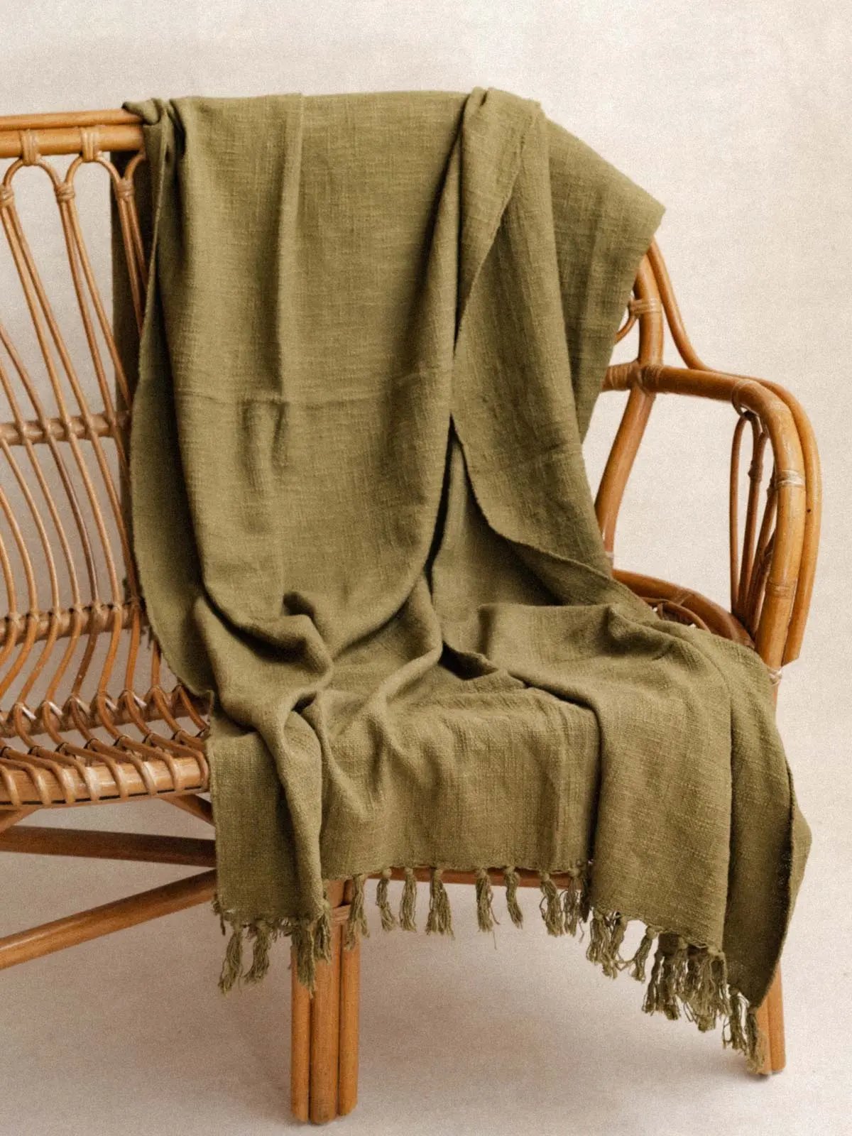 Plaid Khadi - Sauge - 120x180cm - kirane