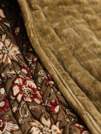 Plaid velours - Sauge - 110x160cm - kirane