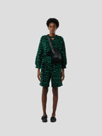 Short Moor In Forest Green Zebra Wool