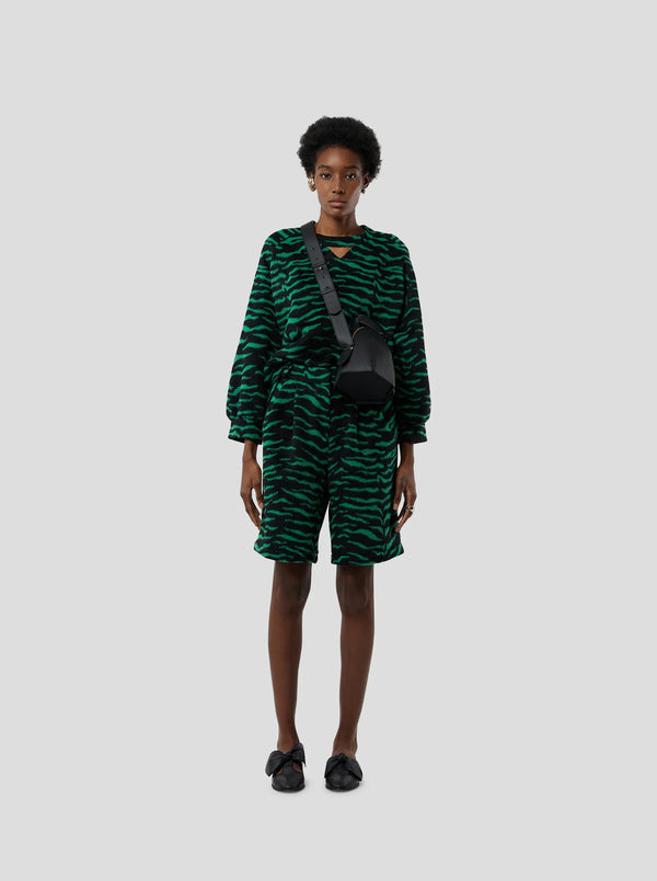 Short Moor In Forest Green Zebra Wool