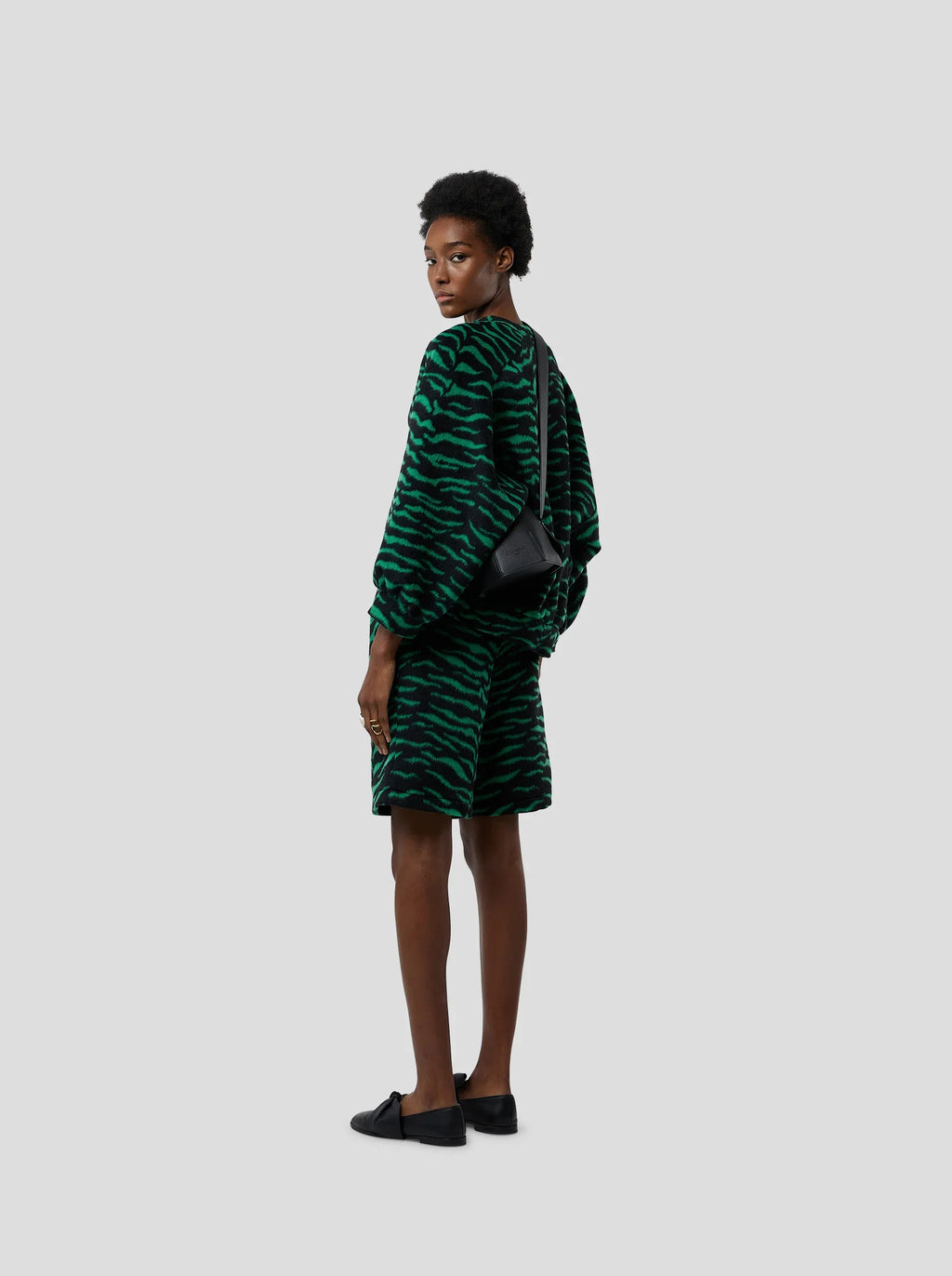 Short Moor In Forest Green Zebra Wool