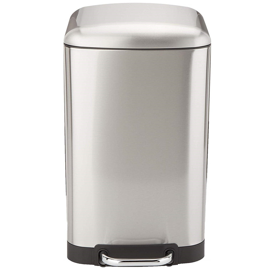 Poubelle de cuisine à pédale 30L Design GREENWICH en acier Inox avec seau couvercle bombé - REDDECO.com