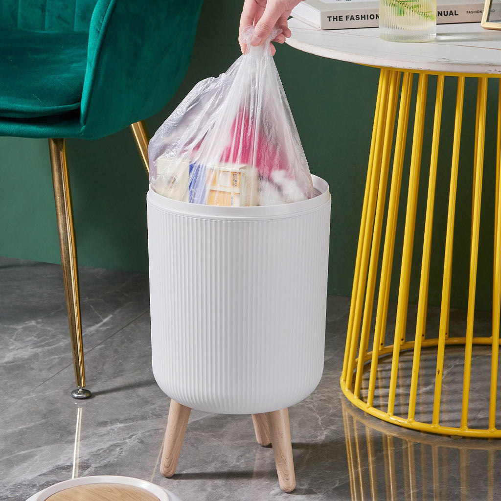 Poubelle De Salle De Bain Push Limo - 9L - Bois
