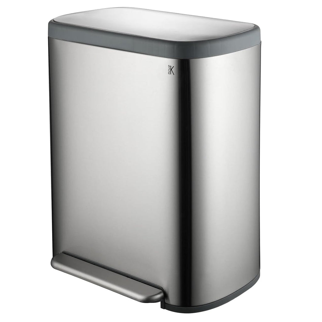 Poubelle De Tri Inox Empire - 60L - 2Bacs - Argent
