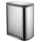 Poubelle De Tri Inox Empire - 60L - 2Bacs - Argent