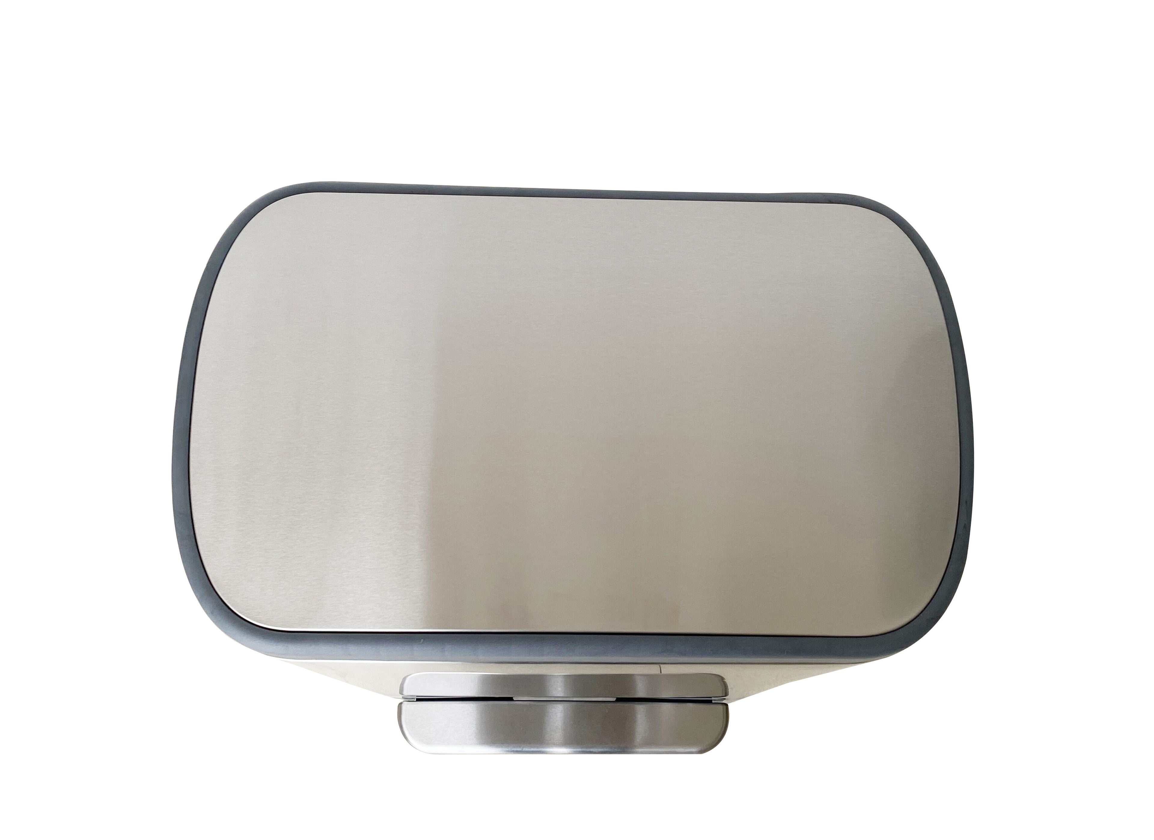 Poubelle De Tri Inox Empire - 60L - 2Bacs - Argent