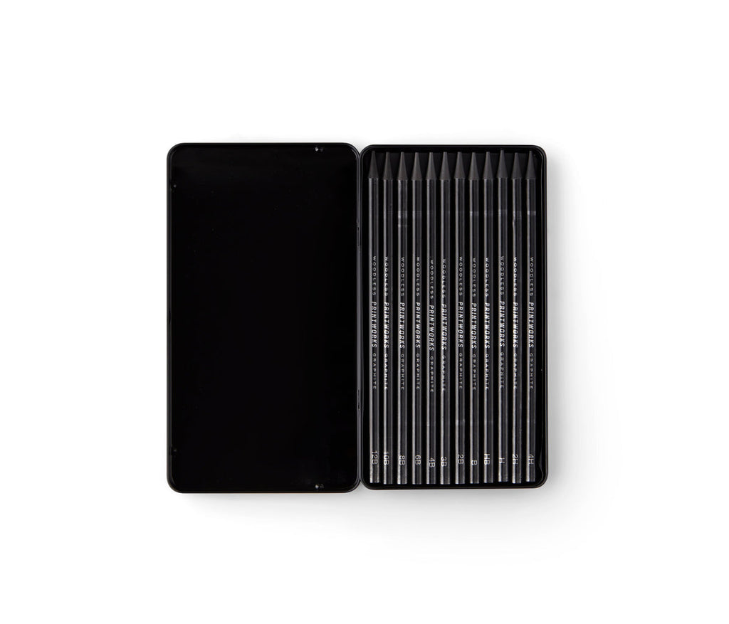 Printworks - 12 Crayons De Couleur - Graphite